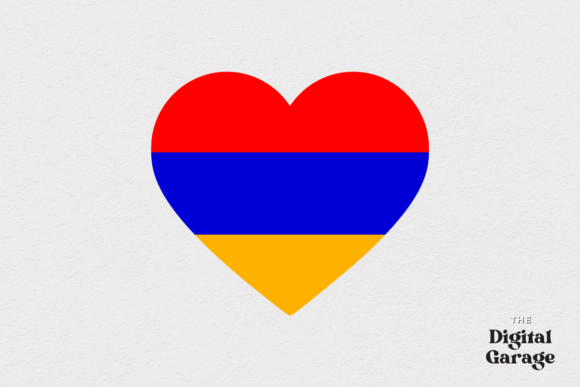 Armenia Heart Flag Graphic for Blogs and Crafts