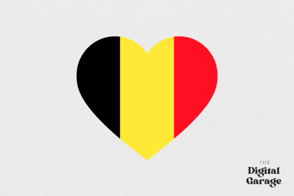 Belgium Flag Heart SVG PNG for Crafts and Graphics