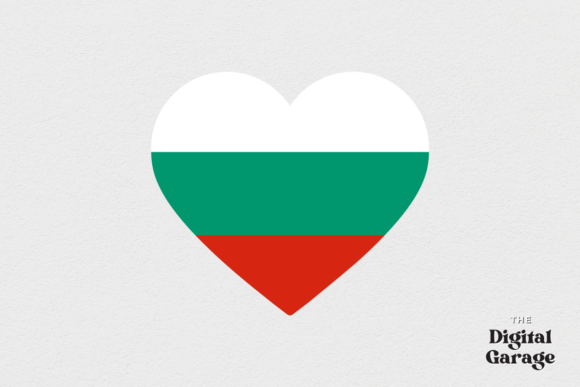 Bulgaria Flag Heart SVG PNG for Crafts and Graphics