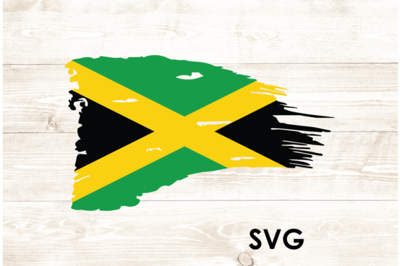 Distressed Jamaica Flag SVG for Crafts and Graphics