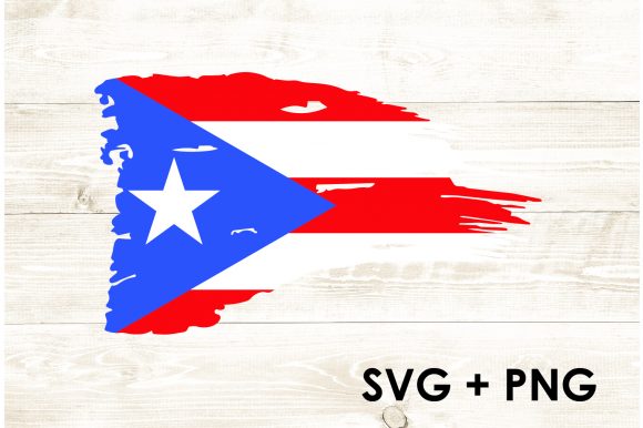 Distressed Puerto Rico Flag Graphic for Crafts and Local Branding