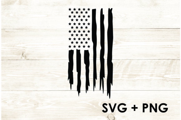Distressed Vertical American Flag Stars Graphics for Crafts