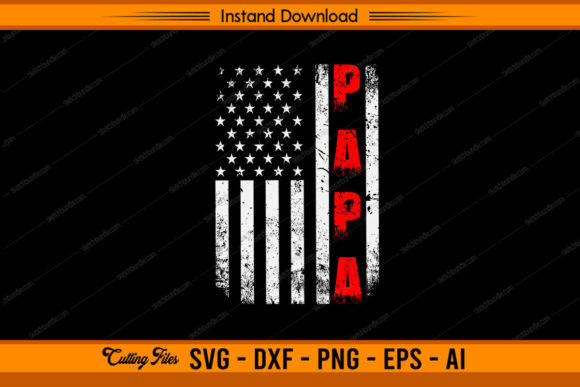 Father’s Day with US Flag Graphics for Crafts