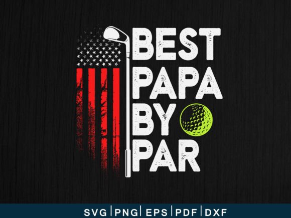 Golfer American Flag Father s Day Graphics for Crafts