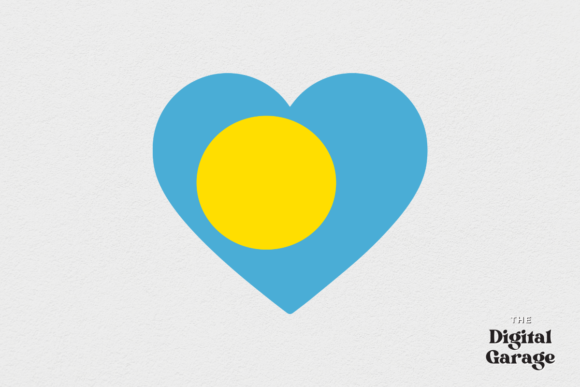 Palau Heart Flag SVG PNG for Crafts and Graphics