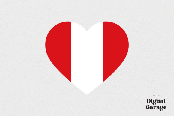 Peru Heart Flag SVG PNG for Crafts and Graphics