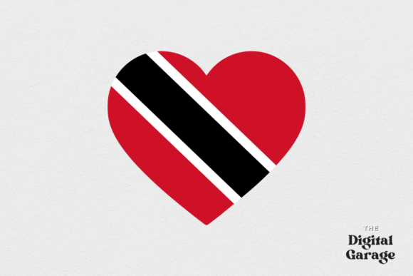 Trinidad Heart Flag SVG PNG for Crafts and Graphics