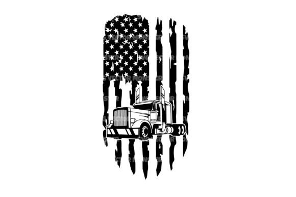 Truck on Distressed American Flag Svg Review