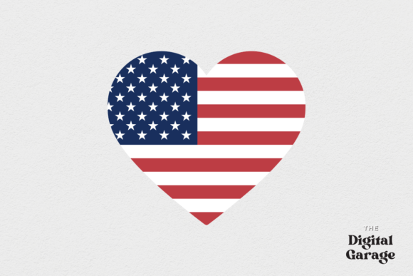 United States Heart Flag SVG PNG for Crafts and Graphics