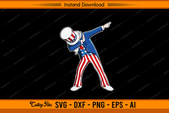 USA Flag With Dabbing Dance - Labor Day Graphics