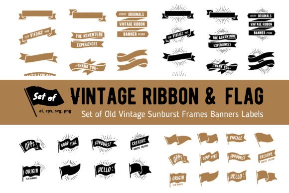 Vintage Sunburst Ribbon Flag Banner Review